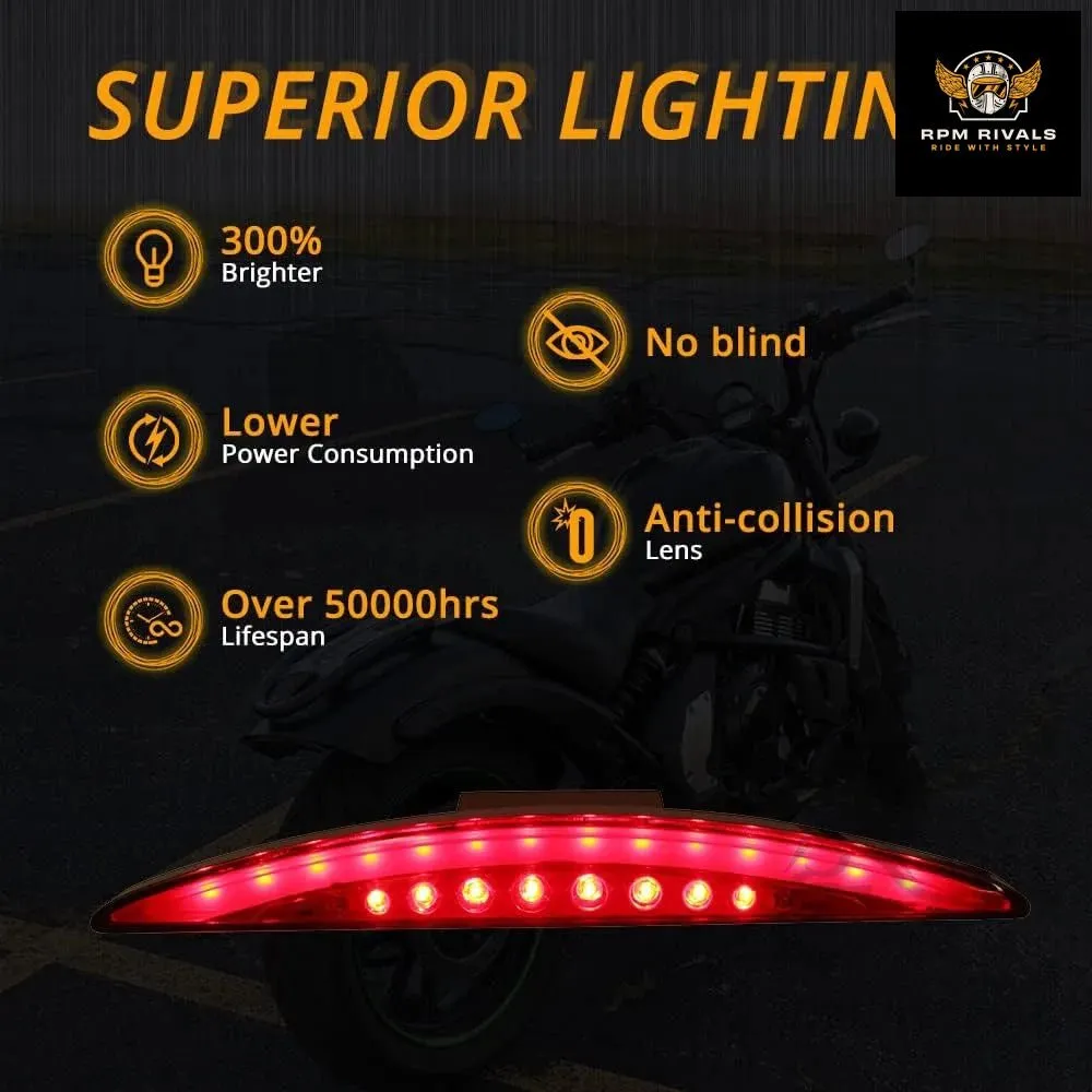 1PCS For Harley Davidson Breakout EFI FXSB CVO 2013-2017 Motorcycle Rear Fender Tip Brake LED Tail Light Smoke Red Accessories