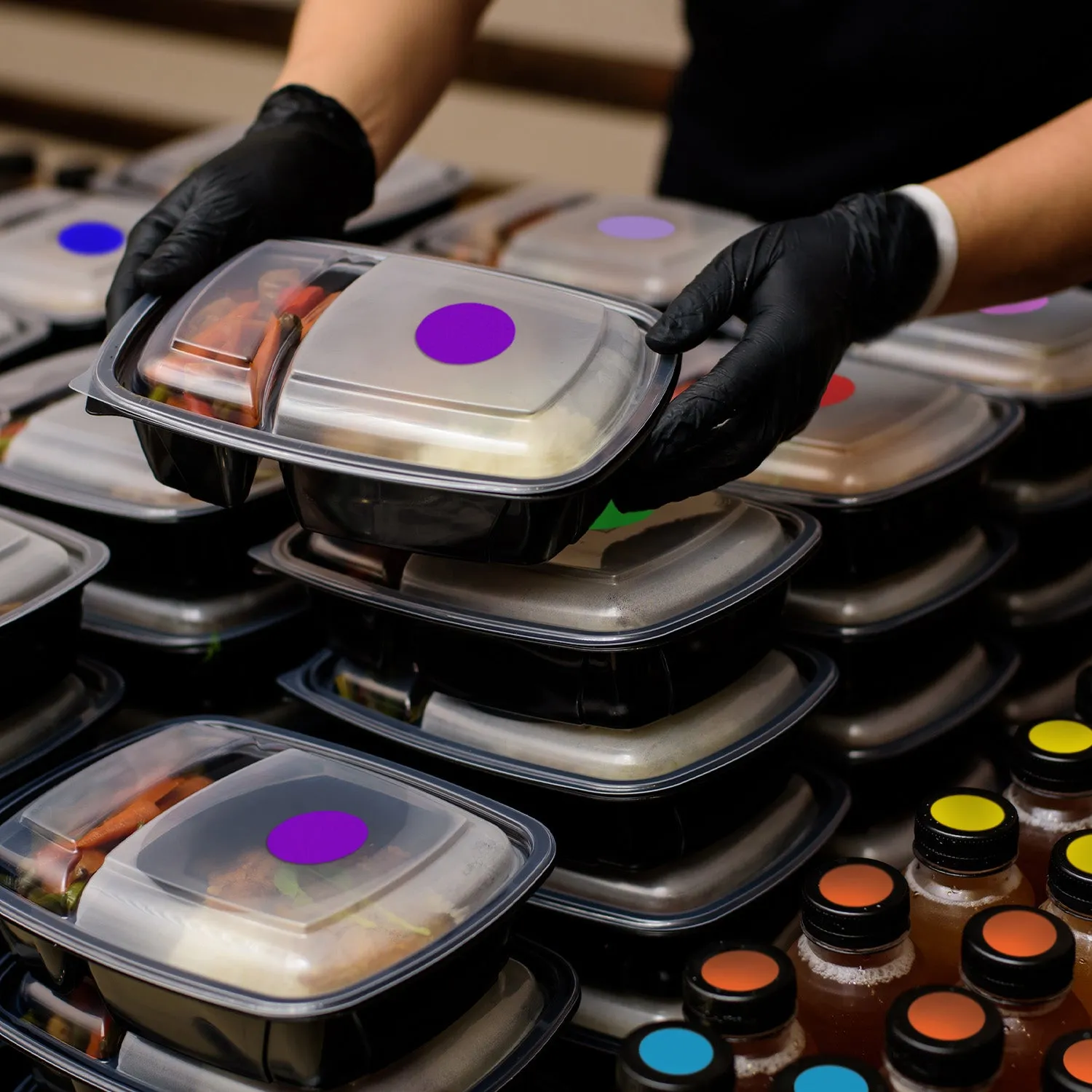 1" Removable Round Color-Code Dot Variety Kit (Standard): 5,000/Kit