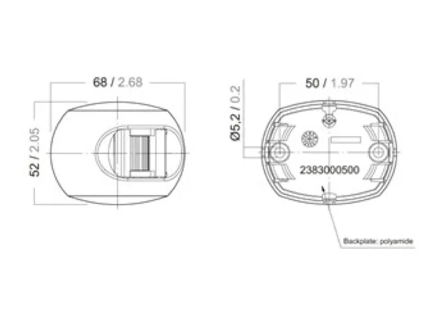 Aqua Signal Series 34 LED - 12/24V Port Navigation Light