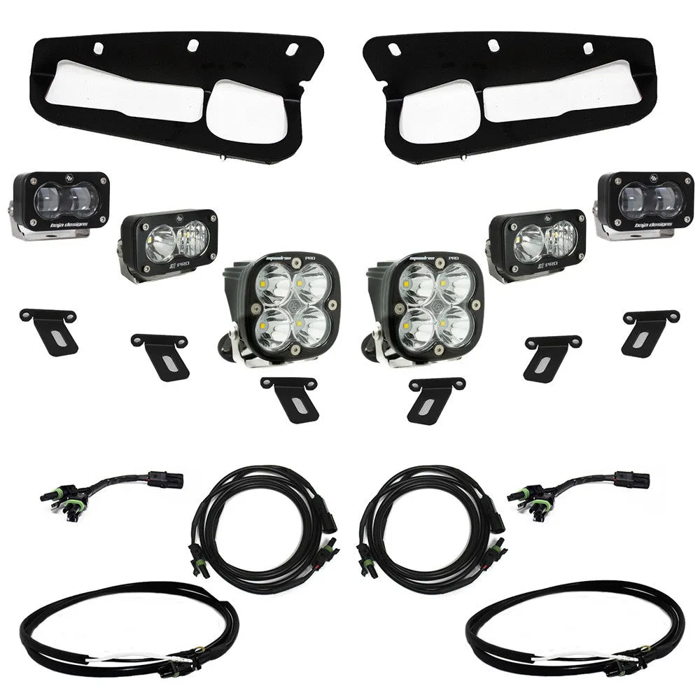 BAJA DESIGNS | Ford Bronco 2021-2024 S2 SAE Pro Fog Pocket Light Kit Steel Bumper
