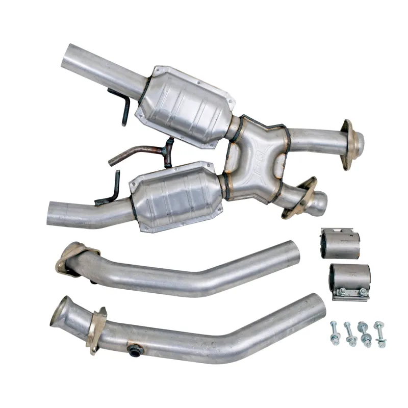 BBK Performance High-Flow Catted Exhaust X-Pipe - 2-1/2 in Diameter - Small Block Ford - Ford Mustang 1986-93
