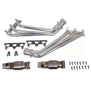 BBK Performance Long Tube Headers - 1.625 in Primary - Catted - Stock Collector Flange - Metallic Ceramic - GM V6 - Chevy Camaro 2010-11