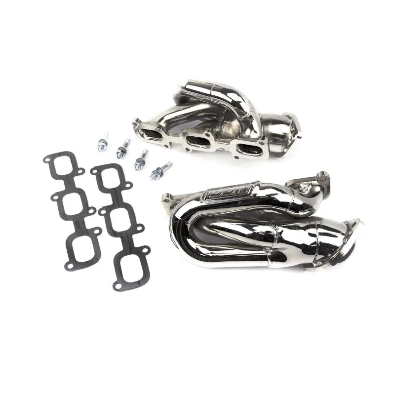 BBK Performance Tuned Length Shorty Headers - 1.625 in Primary - Stock Collector Flange - Metallic Ceramic - Ford V6 - Ford Mustang 2011-14 - Pair