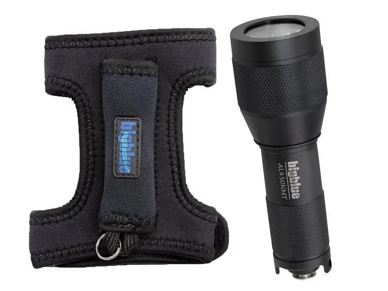 BigBlue 450 Lumen Mini Dive Light with Glove & Batteries and Tail Switch