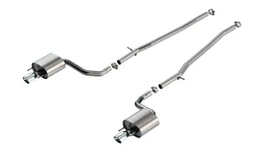 BORLA 140956 Exhaust system Cat-Back S-Type 2.25" S OV RL AC SR TIP: 4.25" X 3.50" OV X 6.95" Polished T-304 Stainless Steel for LEXUS IS200T 2016-2017 /IS300 2018-2024
