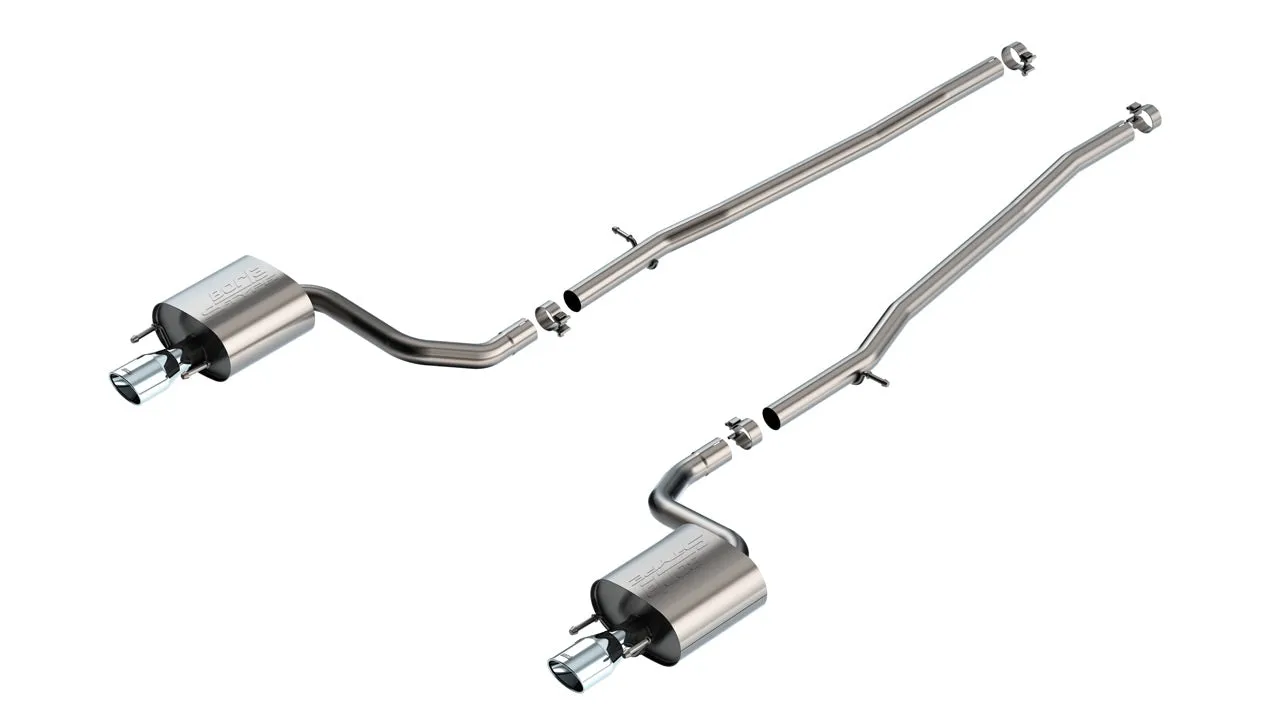 BORLA 140956 Exhaust system Cat-Back S-Type 2.25" S OV RL AC SR TIP: 4.25" X 3.50" OV X 6.95" Polished T-304 Stainless Steel for LEXUS IS200T 2016-2017 /IS300 2018-2024