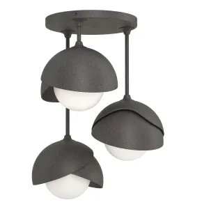 Brooklyn 15 in. 3 Lights Semi flush Mount Light Natural Iron finish