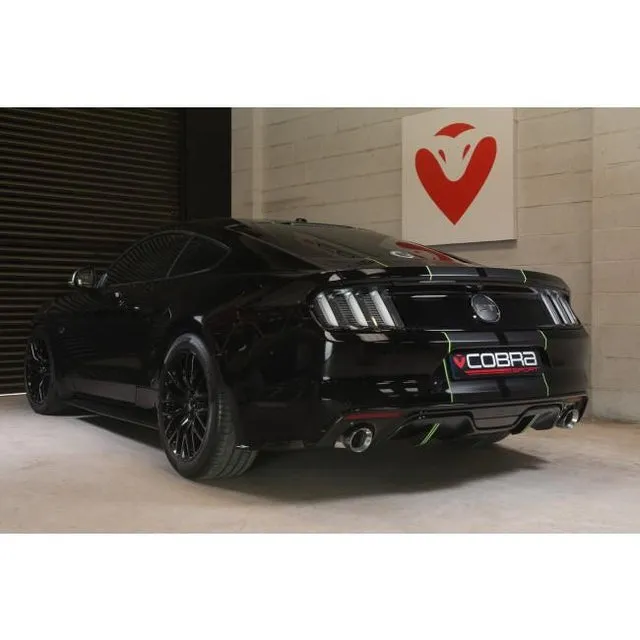 Cobra Exhausts - Ford Mustang 2.3 EcoBoost Convertible (2015-18) 2.5" Venom Box Delete Axle Back Performance Exhaust