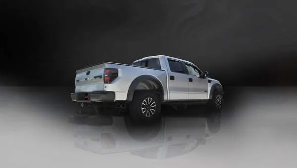 Corsa SPORT 3.0" Single Side Exit Cat-Back Exhaust System w/ Twin 4.0" Tips - 2011-2014 Raptor