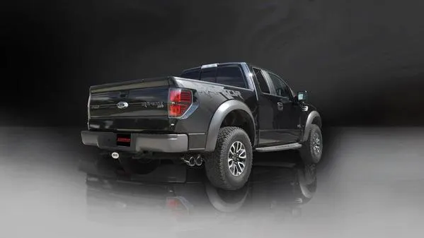 Corsa SPORT 3.0" Single Side Exit Cat-Back Exhaust System w/ Twin 4.0" Tips - 2011-2014 Raptor