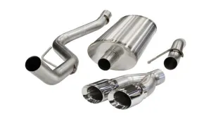 Corsa SPORT 3.0" Single Side Exit Cat-Back Exhaust System w/ Twin 4.0" Tips - 2011-2014 Raptor