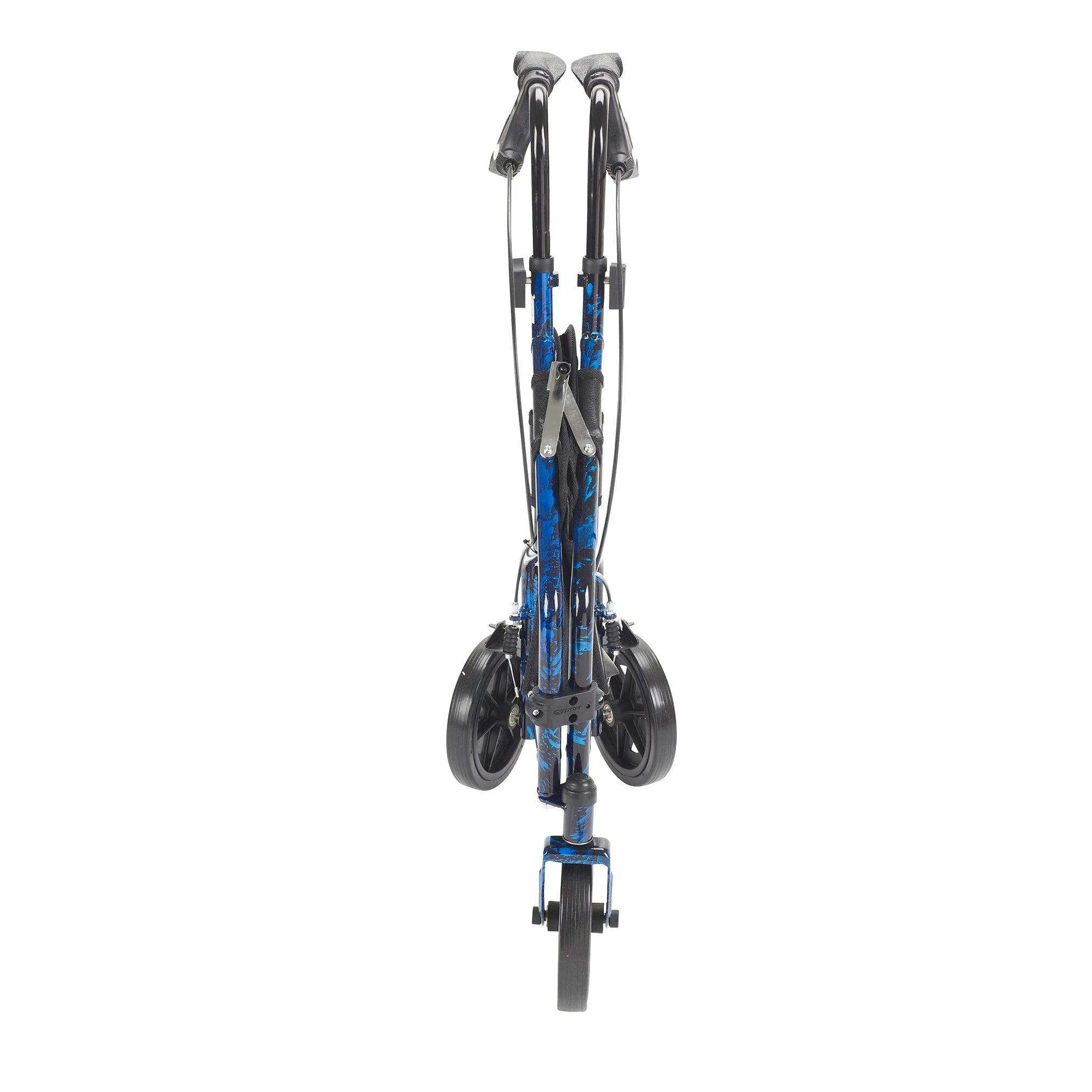 Drive Medical 3 Wheel Rollator Rolling Walker w/ Basket Tray & Pouch