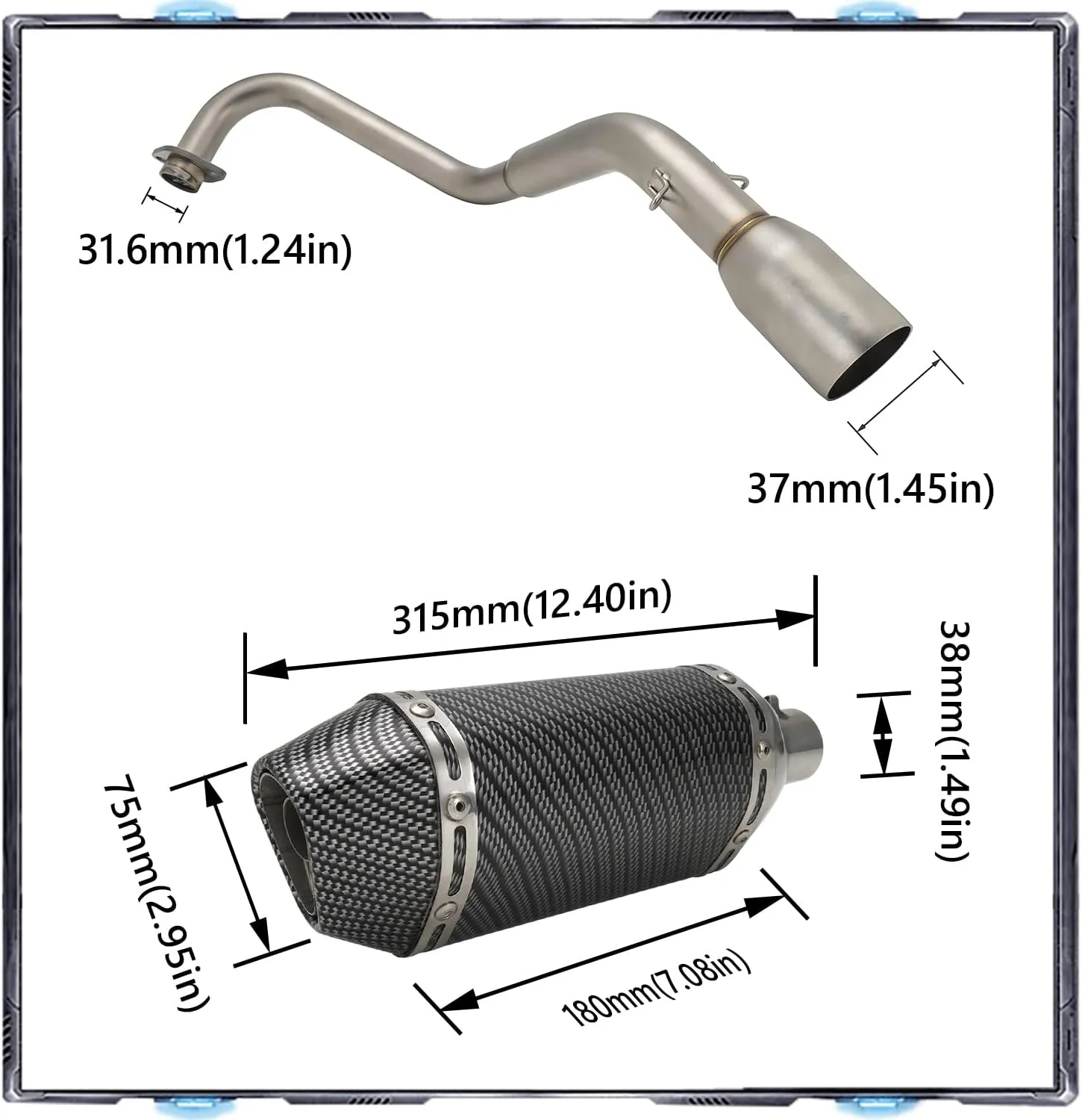 Exhaust Muffler For HONDA Grom MSX125