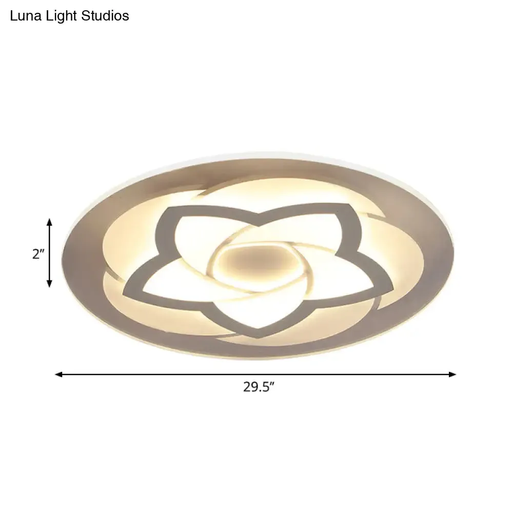 Flower Flush Light Modern Acrylic Ultra Thin LED Ceiling Light - Ideal for Bedroom - 16"/19.5"/23.5"/29.5" W