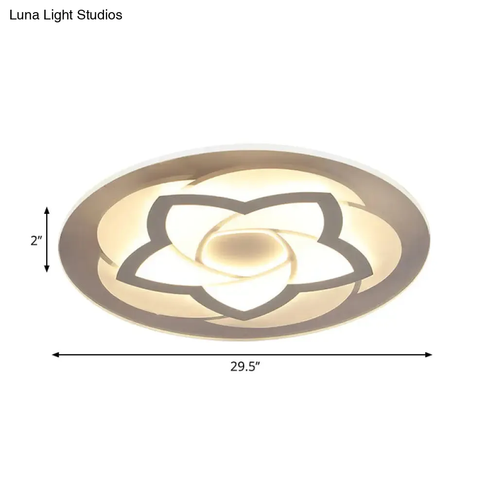 Flower Flush Light Modern Acrylic Ultra Thin LED Ceiling Light - Ideal for Bedroom - 16"/19.5"/23.5"/29.5" W