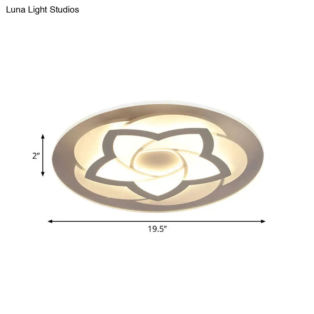 Flower Flush Light Modern Acrylic Ultra Thin LED Ceiling Light - Ideal for Bedroom - 16"/19.5"/23.5"/29.5" W