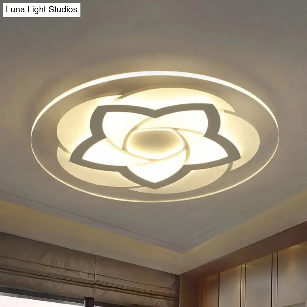 Flower Flush Light Modern Acrylic Ultra Thin LED Ceiling Light - Ideal for Bedroom - 16"/19.5"/23.5"/29.5" W