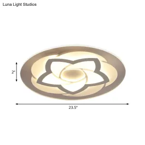 Flower Flush Light Modern Acrylic Ultra Thin LED Ceiling Light - Ideal for Bedroom - 16"/19.5"/23.5"/29.5" W