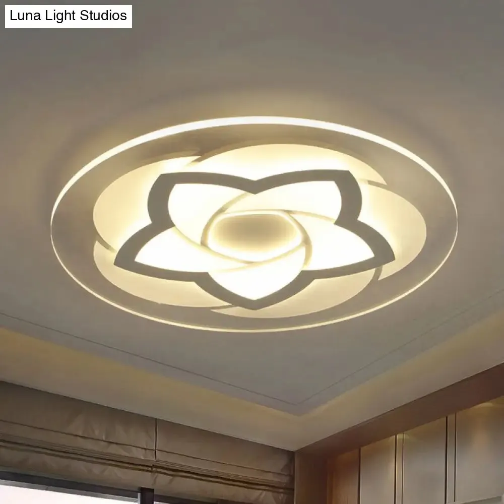 Flower Flush Light Modern Acrylic Ultra Thin LED Ceiling Light - Ideal for Bedroom - 16"/19.5"/23.5"/29.5" W