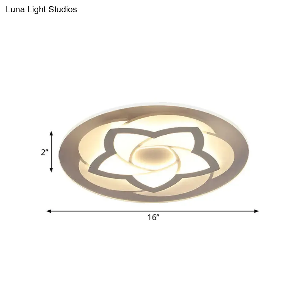 Flower Flush Light Modern Acrylic Ultra Thin LED Ceiling Light - Ideal for Bedroom - 16"/19.5"/23.5"/29.5" W