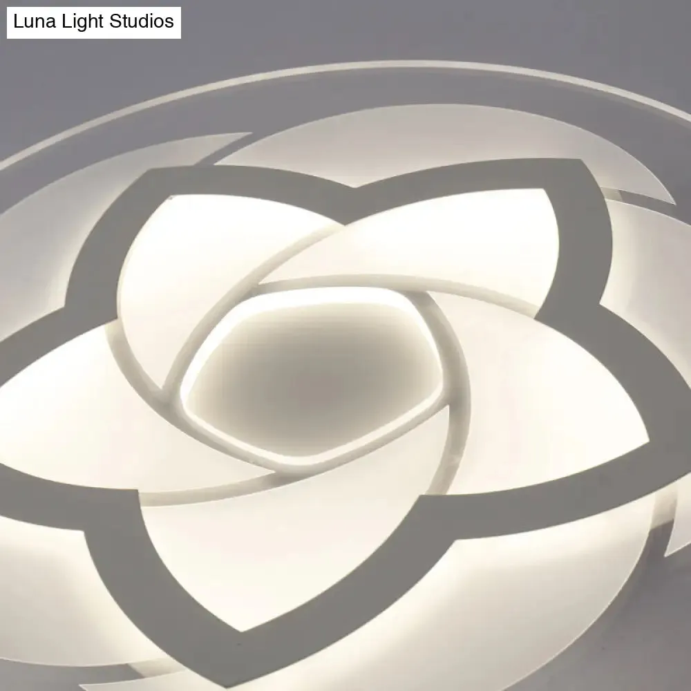 Flower Flush Light Modern Acrylic Ultra Thin LED Ceiling Light - Ideal for Bedroom - 16"/19.5"/23.5"/29.5" W