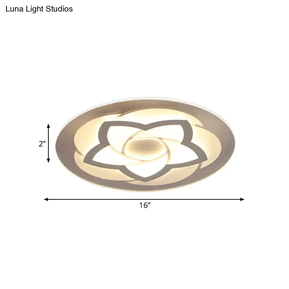 Flower Flush Light Modern Acrylic Ultra Thin LED Ceiling Light - Ideal for Bedroom - 16"/19.5"/23.5"/29.5" W