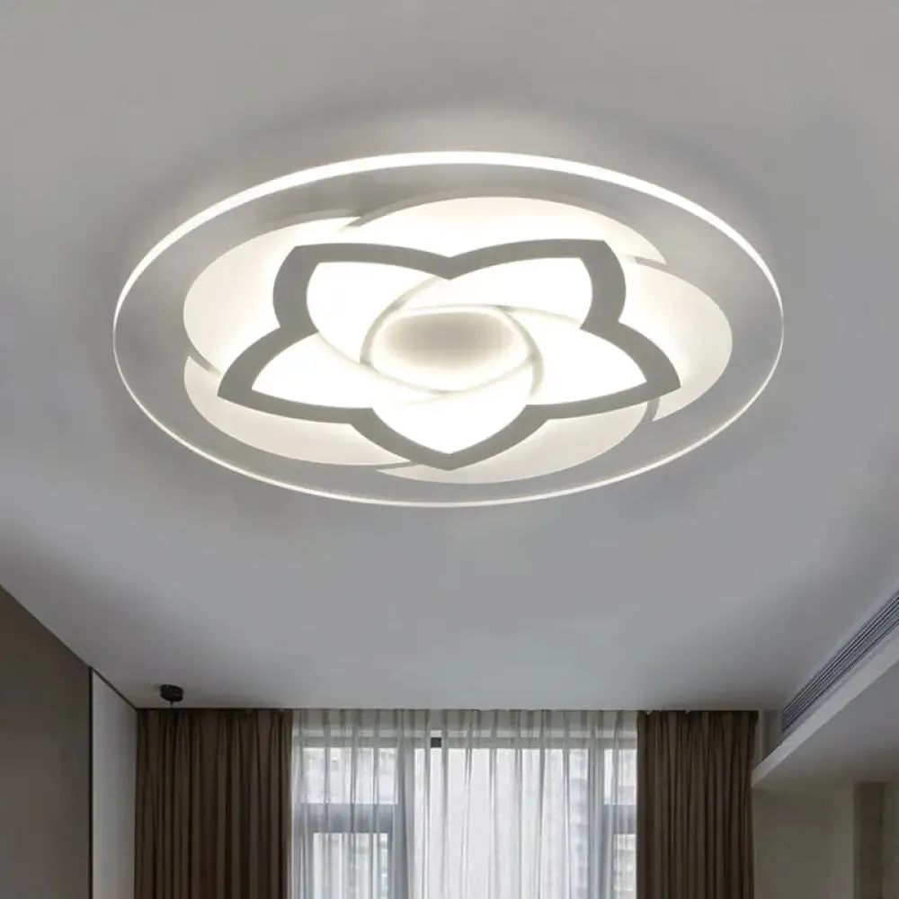 Flower Flush Light Modern Acrylic Ultra Thin LED Ceiling Light - Ideal for Bedroom - 16"/19.5"/23.5"/29.5" W