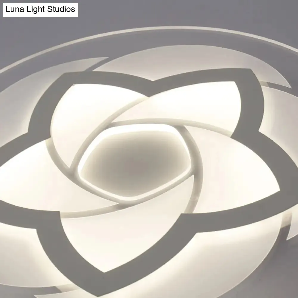 Flower Flush Light Modern Acrylic Ultra Thin LED Ceiling Light - Ideal for Bedroom - 16"/19.5"/23.5"/29.5" W