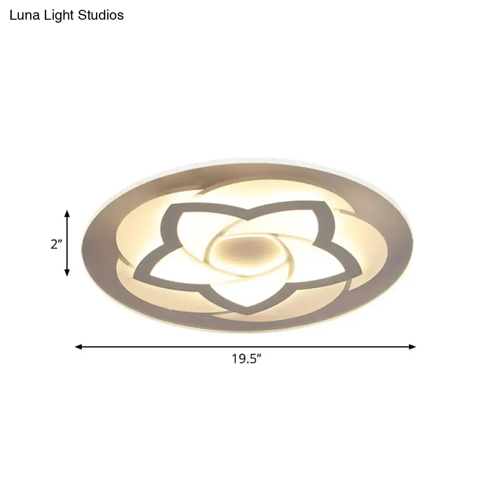 Flower Flush Light Modern Acrylic Ultra Thin LED Ceiling Light - Ideal for Bedroom - 16"/19.5"/23.5"/29.5" W