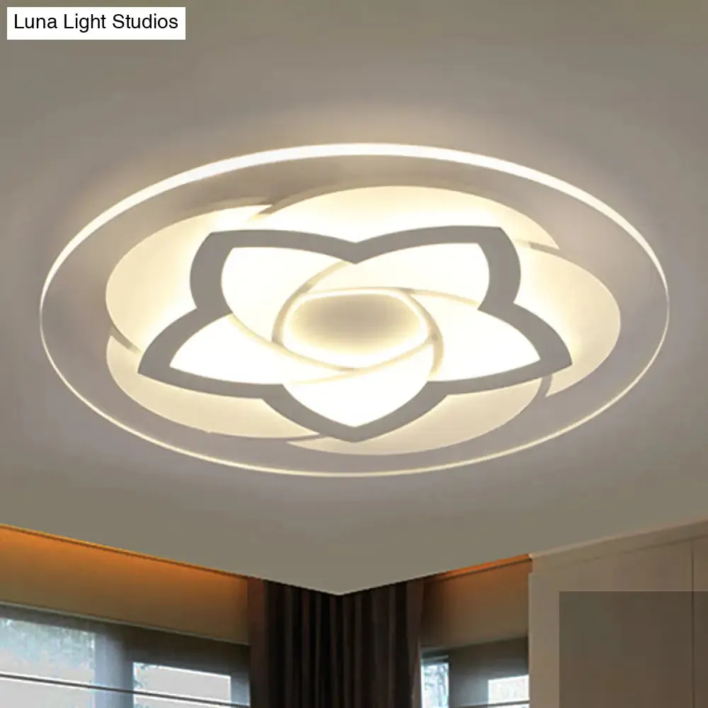 Flower Flush Light Modern Acrylic Ultra Thin LED Ceiling Light - Ideal for Bedroom - 16"/19.5"/23.5"/29.5" W