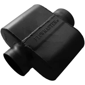 Flowmaster 10 Series Delta Force ASA Spec Muffler - 3.5" Center Inlet, 3.5" Center Outlet - Aggressive Sound - 6.25" x 9.75" x 4.00"