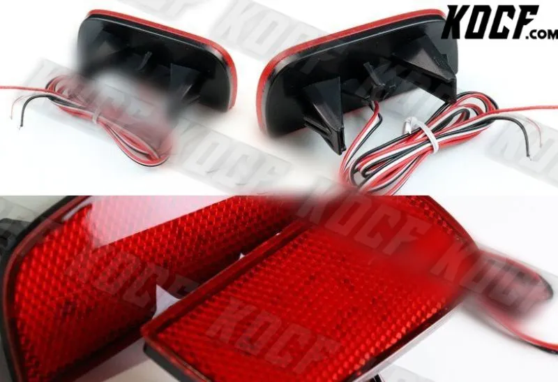 For 16-19 Honda Civic 10Th Red Lens 54-LED Rear Bumper Reflector Marker Lights