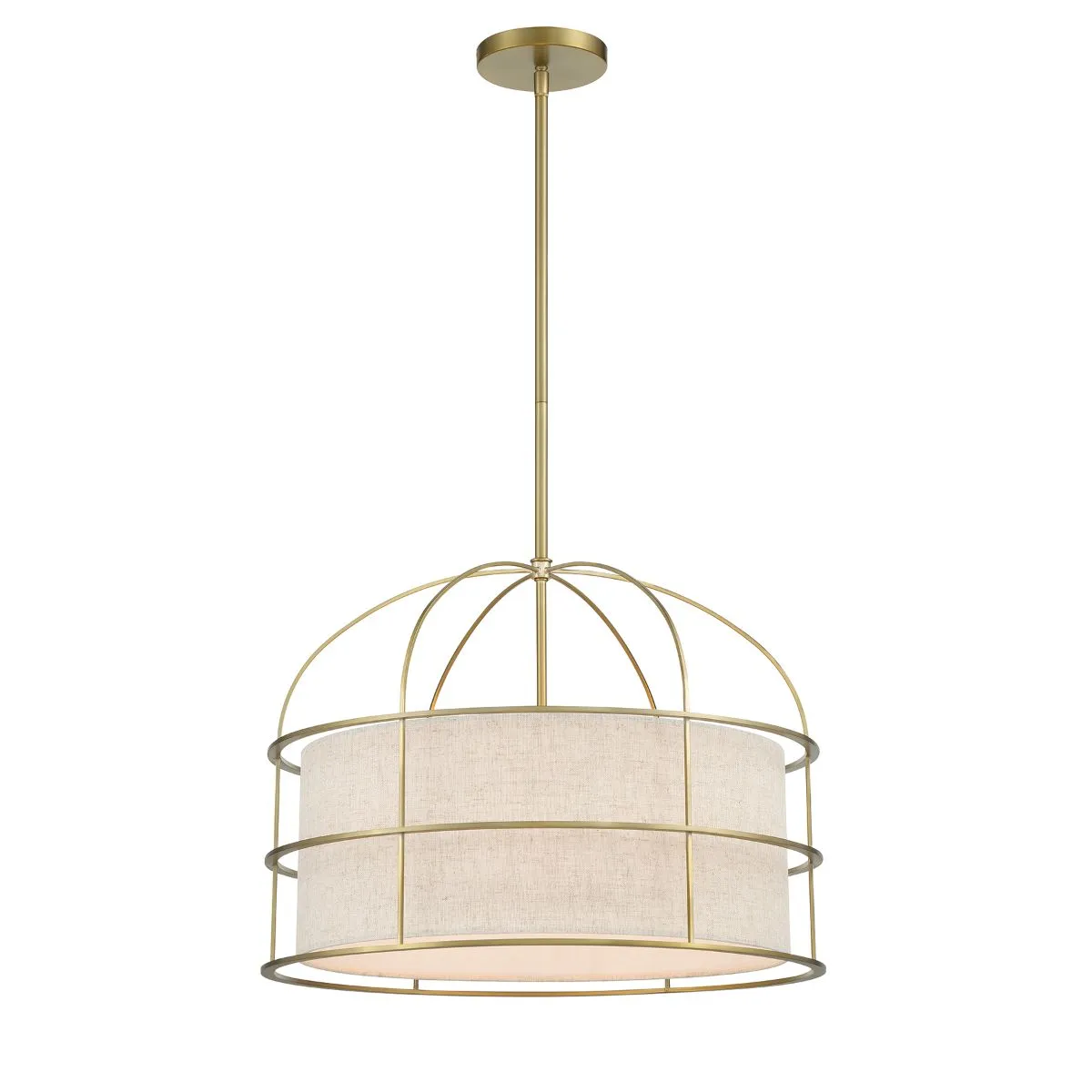 Gateway Park 20 in. 5 Lights Pendant Light Brass Finish