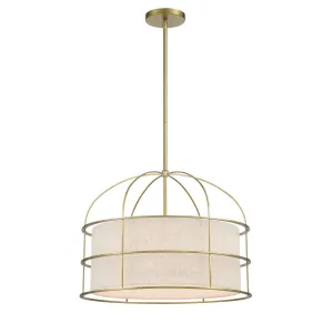 Gateway Park 20 in. 5 Lights Pendant Light Brass Finish