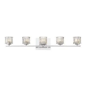 Guelph 32 in. 5 Lights LED Vanity Light Chrome Finish