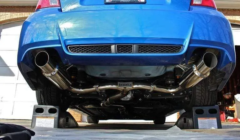 Invidia N1 Exhaust Subaru WRX / STI Sedan (2008-2014) Dual Exit Catback w/ Resonator - Polished or Titanium Blue Tip