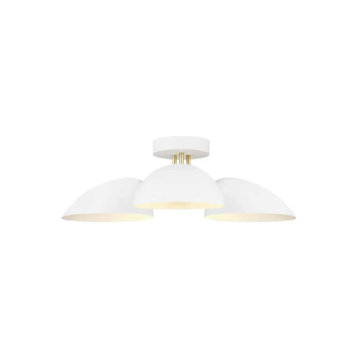 Jane 6 in 3 Lights Semi Flush Mount Light White finish