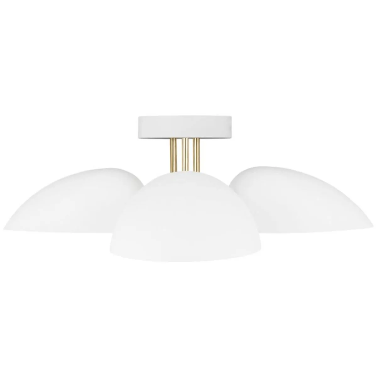 Jane 6 in 3 Lights Semi Flush Mount Light White finish