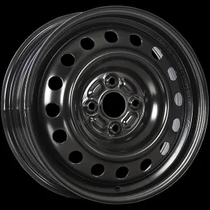 Krypton Steel Wheel 16X6.5 4X100 ET 42MM Bore 56.7 Black ArcticArmor Shield Coat Steel Rim