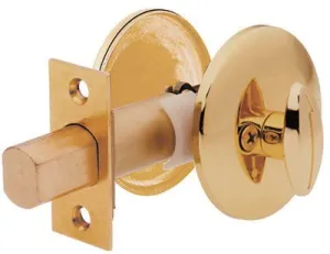 Kwikset Single Sided Deadbolt With Cover Polished Brass