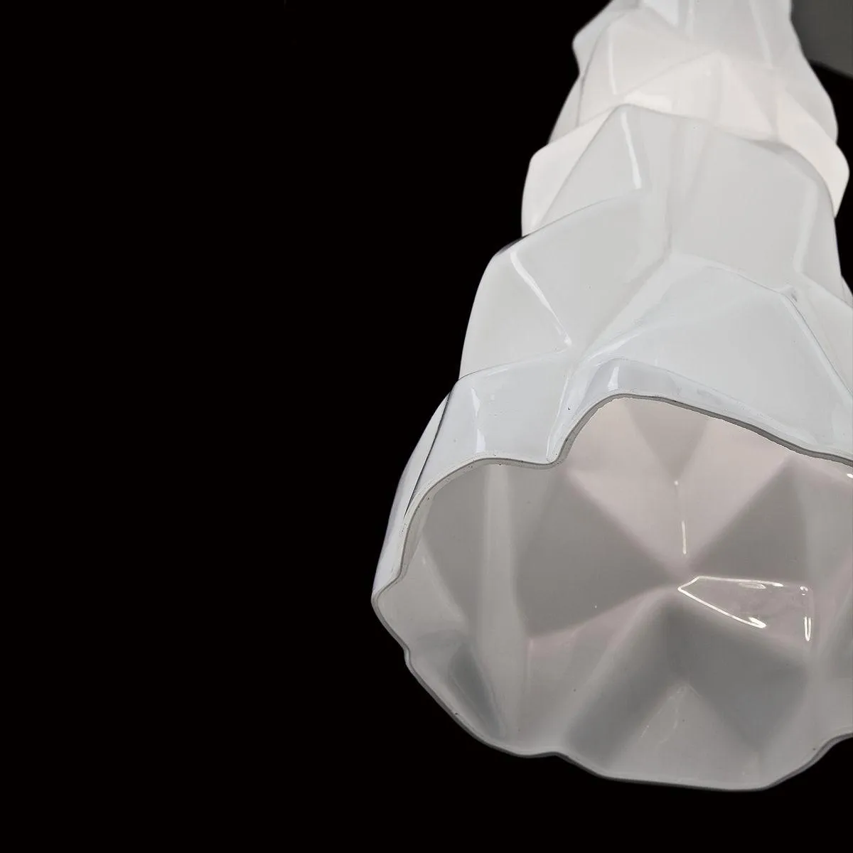 Lazer 7 in. Pendant Light Chrome Finish Opal White