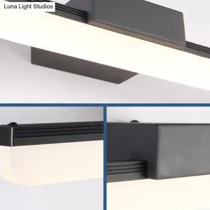 Linear LED Bathroom Vanity Sconce with Acrylic Diffuser - Simple Metal Design