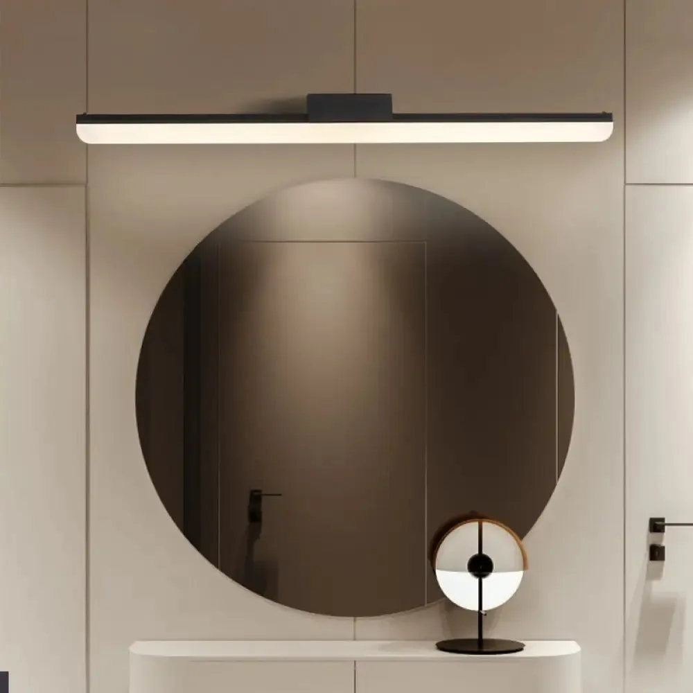 Linear LED Bathroom Vanity Sconce with Acrylic Diffuser - Simple Metal Design