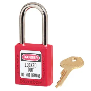 Master Lock Zenex Thermoplastic Safety Padlock - Red