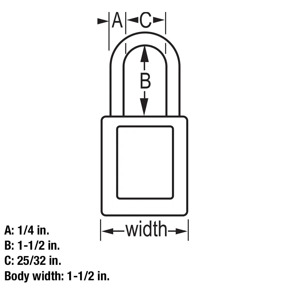 Master Lock Zenex Thermoplastic Safety Padlock - Red
