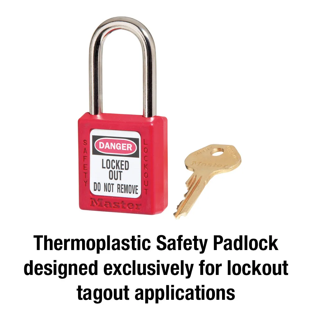 Master Lock Zenex Thermoplastic Safety Padlock - Red