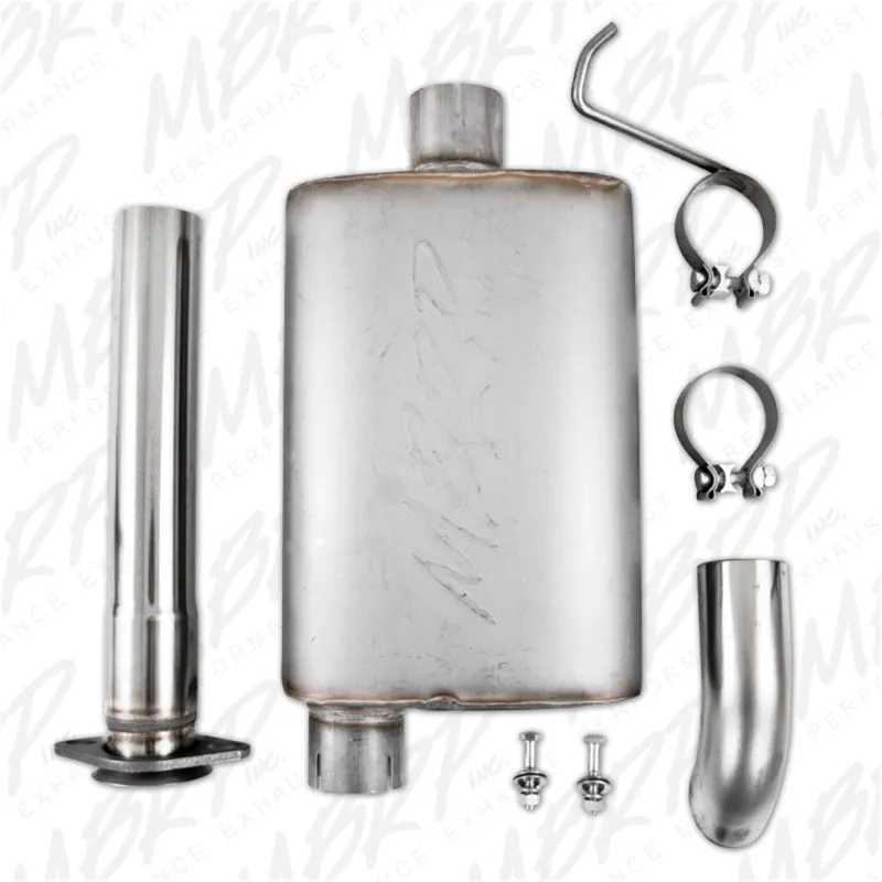 MBRP Cat Back Exhaust System (Single Turndown Exit): Jeep Wrangler TJ Unlimited 2000 - 2006 (2.5L & 4.0L)