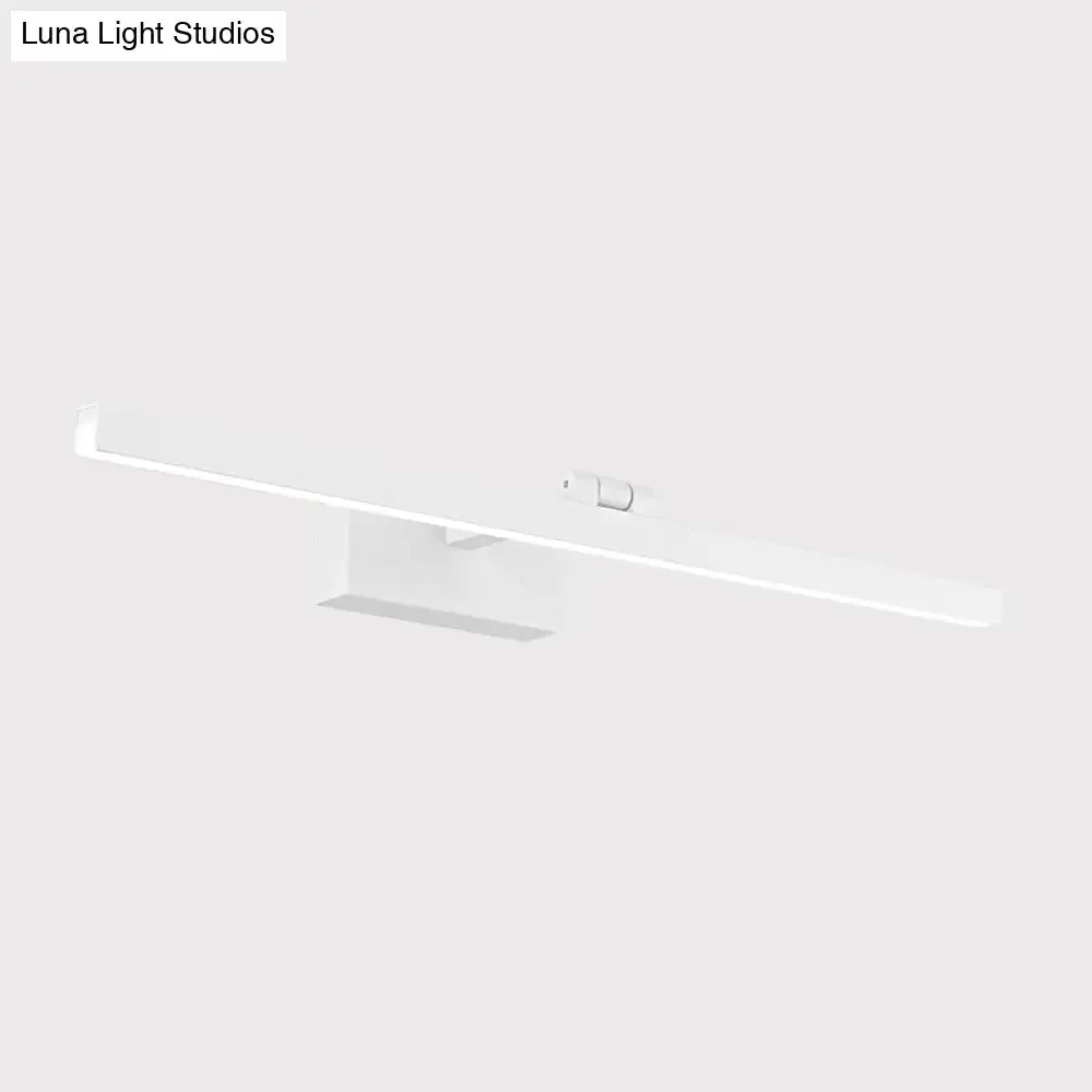 Modern Tubular LED Vanity Lamp in Black/White Finish for Bathroom Wall Lighting