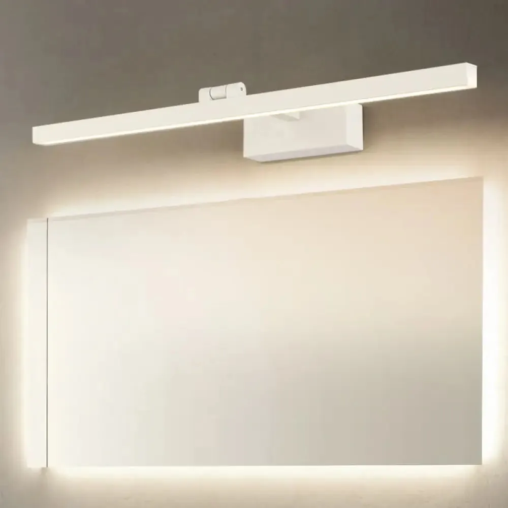 Modern Tubular LED Vanity Lamp in Black/White Finish for Bathroom Wall Lighting