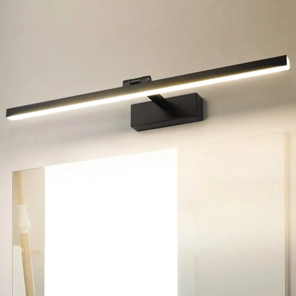 Modern Tubular LED Vanity Lamp in Black/White Finish for Bathroom Wall Lighting